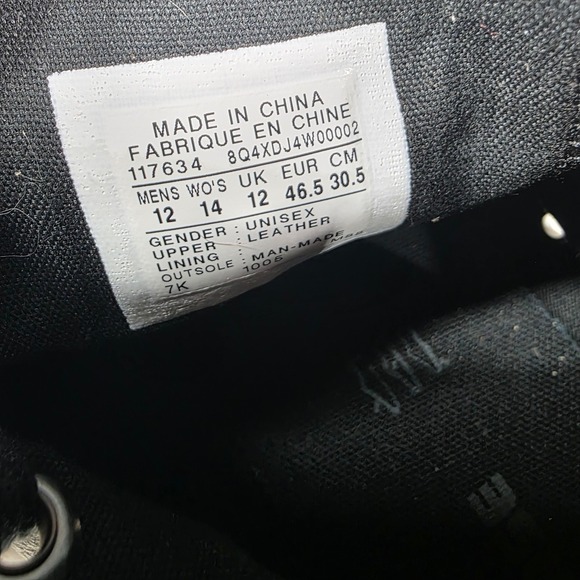 Converse Chuck Taylor All Star Leather High Top Sneakers Mens 12 Black - Picture 8 of 8